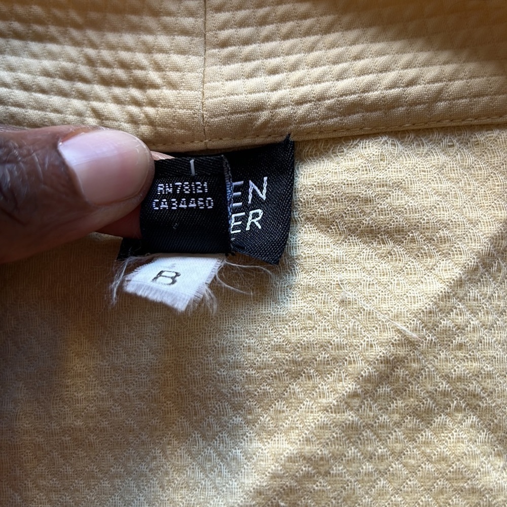 Eileen Fisher Yellow Blazer Size Medium Petite Ribbed Officewear - Picture 6 of 9